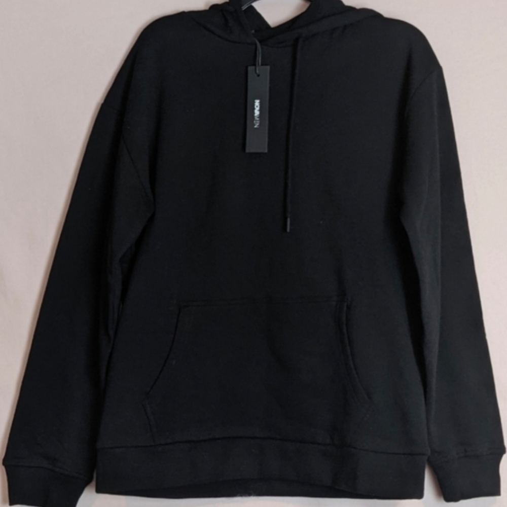 Fashion Nova Men's Black Tyson Pullover Athleisure Hoodie size Medium